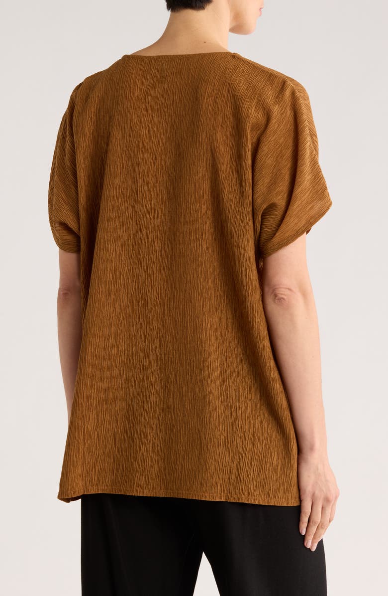 Eileen Fisher V-Neck Dolman Sleeve Tunic, Alternate, color, Bronze