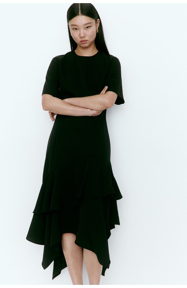 H&M Asymmetric dress, Main, color, Black