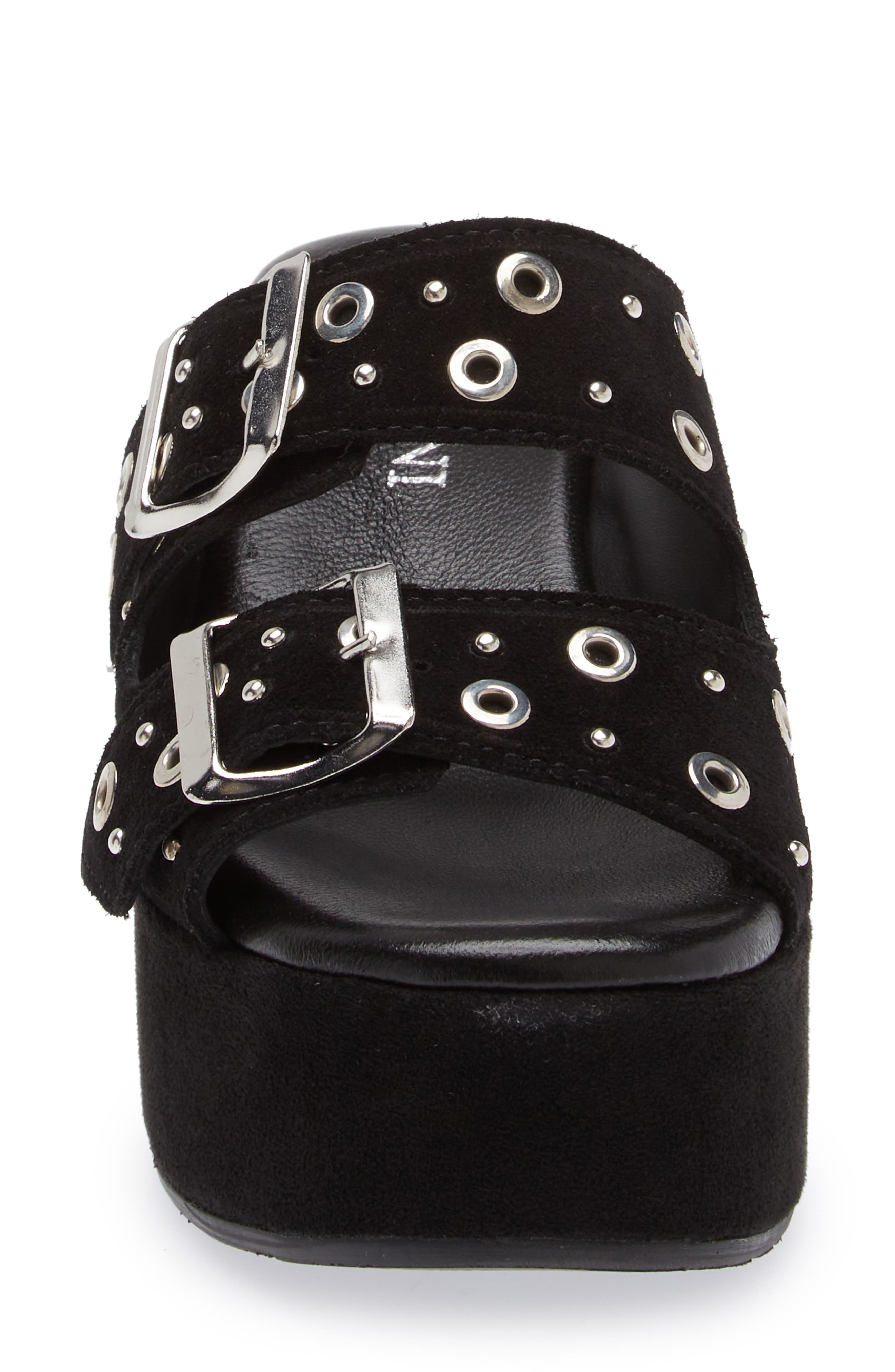 Cordani Jayne Platform Wedge Slide Sandal, Alternate, color, Crosta Nero