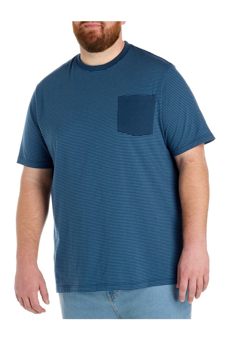 Big & Tall Moisture-Wicking Microstripe Pocket T-Shirt, Main, color, BIG DIPPER