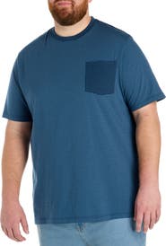 Harbor Bay by DXL Big & Tall Moisture-Wicking Microstripe Pocket T-Shirt