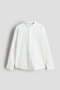 H&M Linen-blend Grandad Shirt