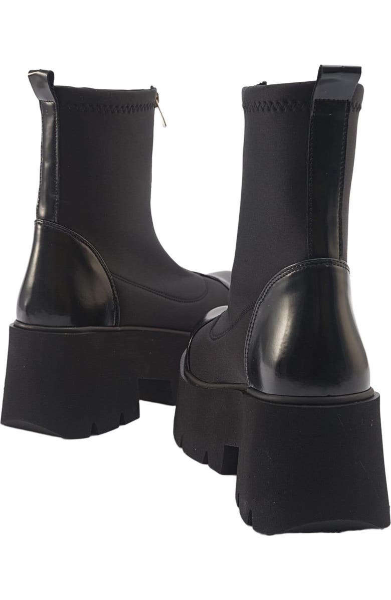 Prologue Shoes Bray Patent Chunky Boot, Alternate, color, Black Patent Faux Leather