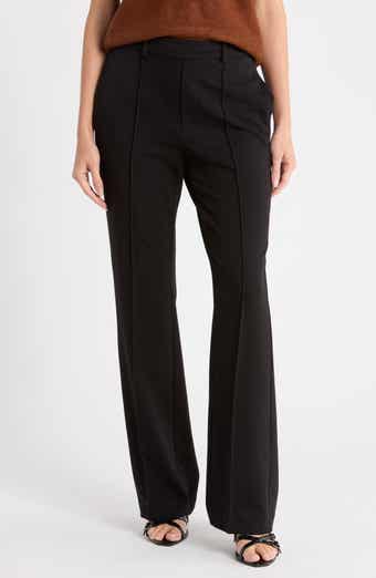Pintuck Wide Leg Pull-On Pants