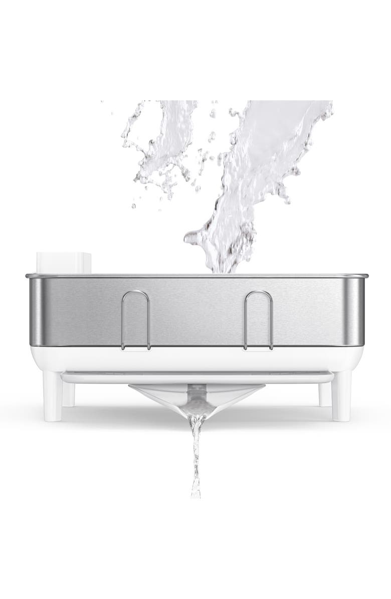 simplehuman Compact Steel Frame Dish Rack, Alternate, color, 