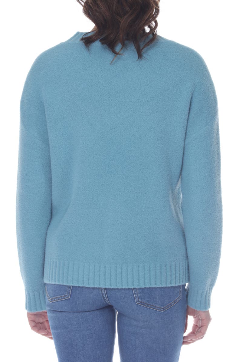 RAIN AND ROSE Plush Crew Neck Pullover Sweater, Alternate, color, Blue