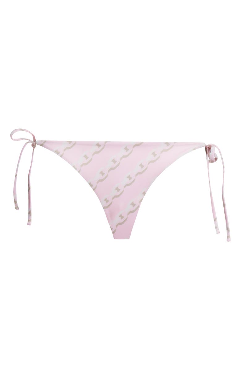 Versace Treasure Print Side Tie Bikini Bottoms, Alternate, color, Pastel Pink Milk