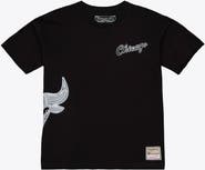 Mitchell & Ness Men's Mitchell & Ness Black Chicago Bulls Chrome Heritage T-Shirt