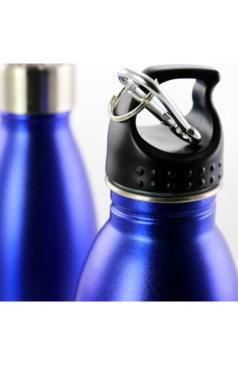 MR COFFEE Luster Hydration 2 Piece Stainless Steel Thermal Hydration Bottle Set, Alternate, color, Blue