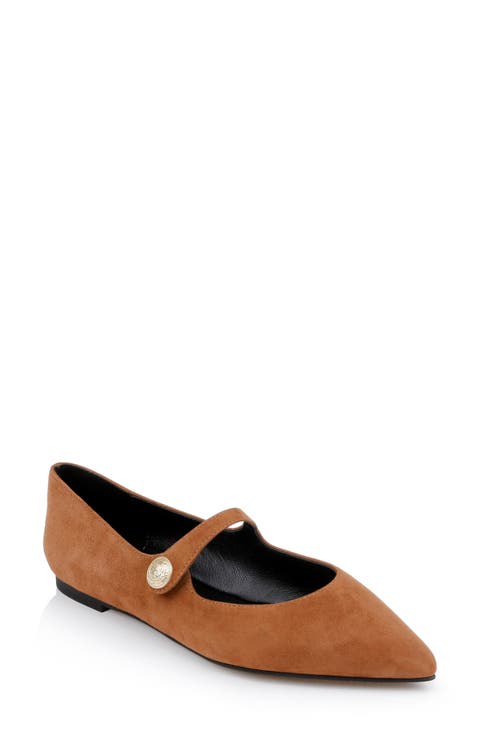 Gersende Mary Jane Pointed Toe Flat (Women)