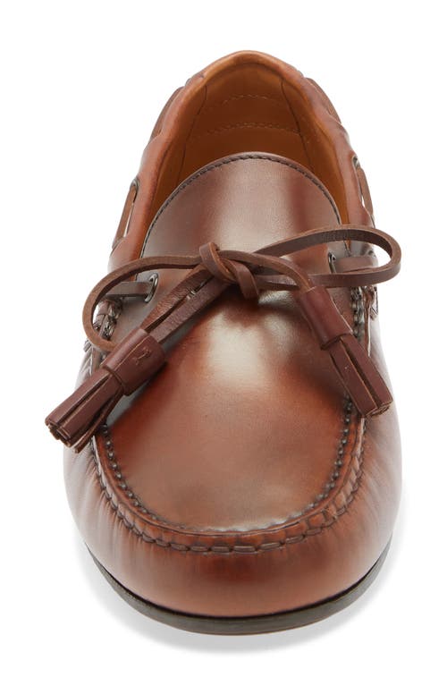 Ralph Lauren Purple Label Harold Suede Tasseled Driving Loafer In Brown