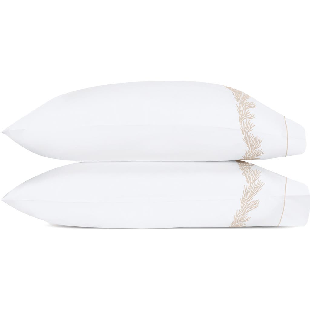 Matouk Atoll 520 Thread Count Cotton Percale Set Of 2 Pillowcases