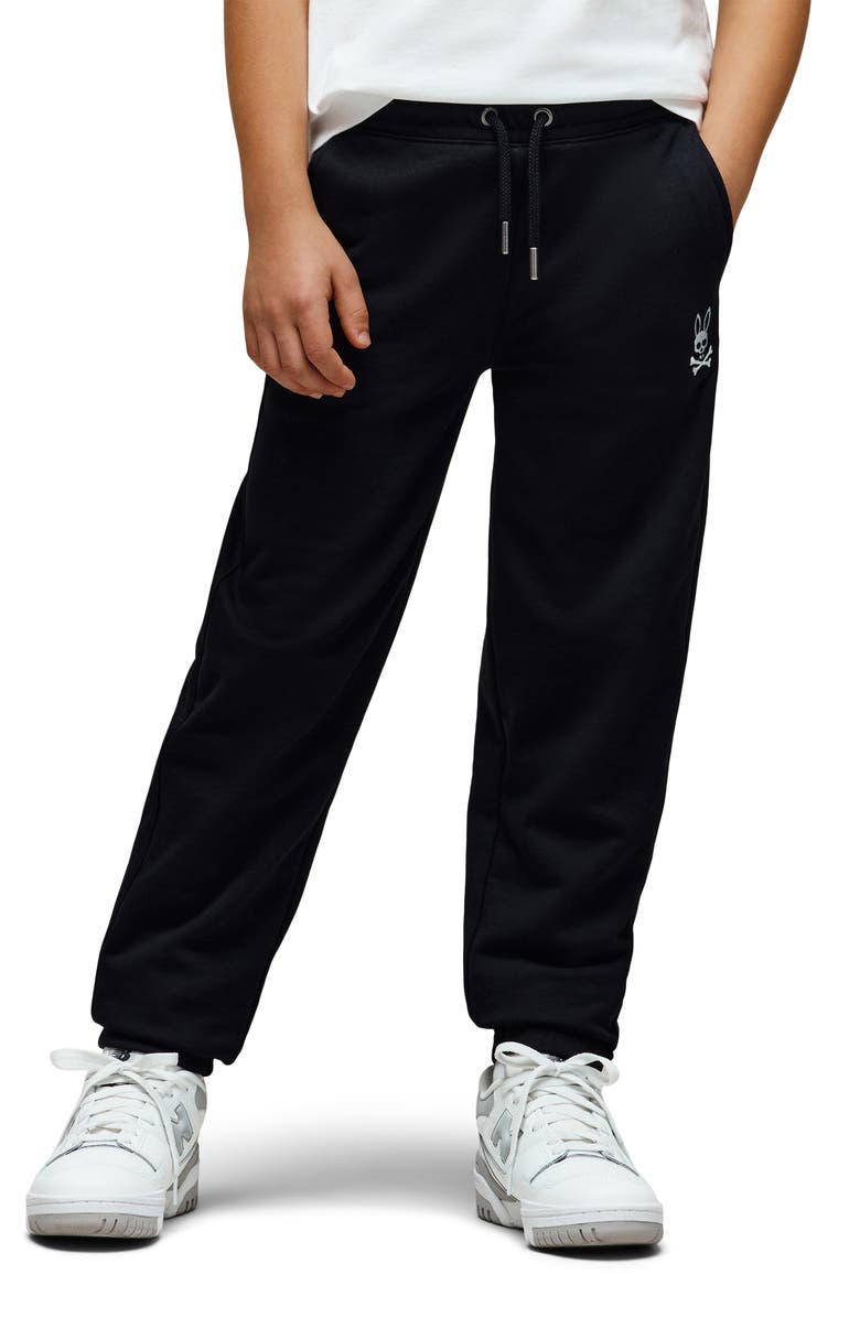 Psycho Bunny Kids' Timothy 4K Bunny Joggers, Alternate, color, Black