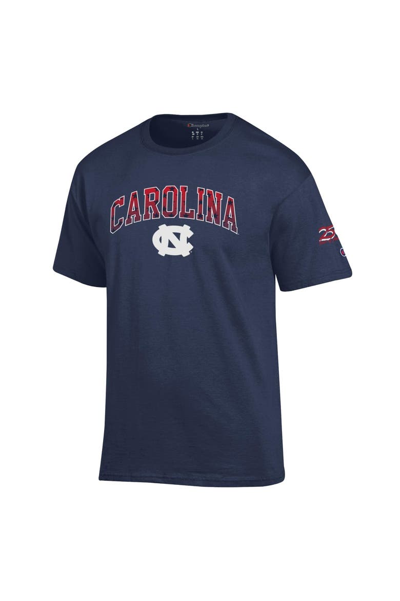 Men's Champion Navy North Carolina Tar Heels Americana 250th Arch T-Shirt, Alternate, color, Navy