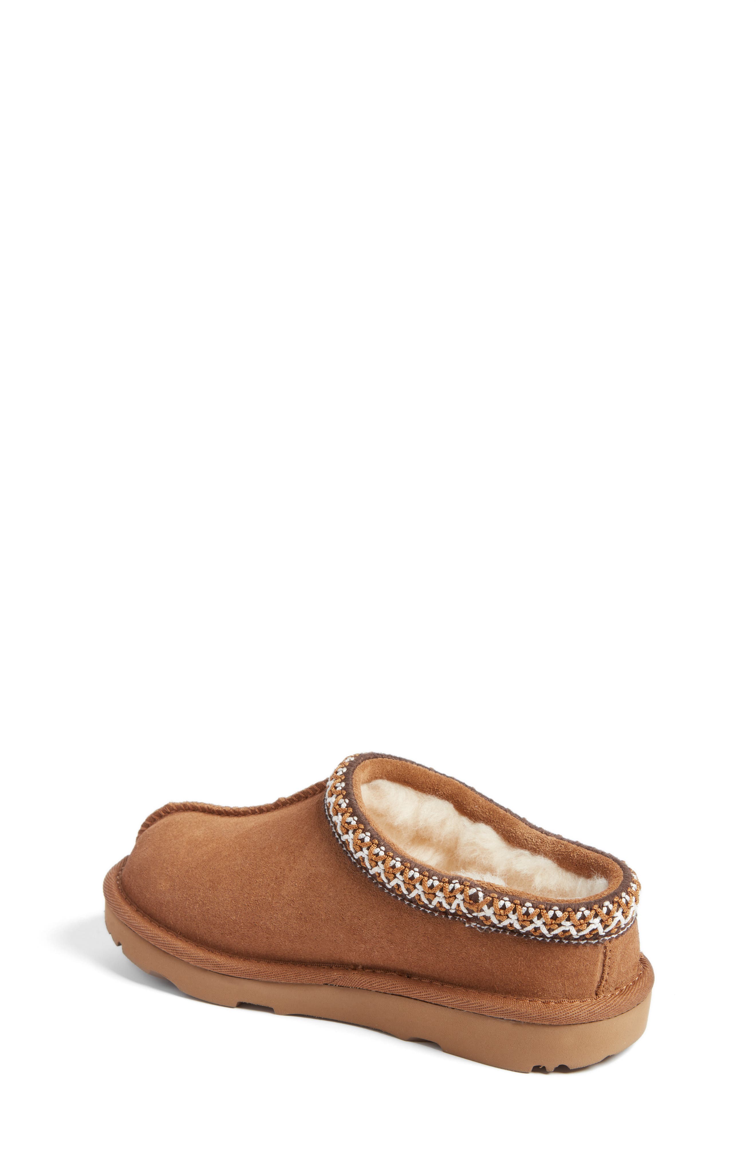 UGG<sup>®</sup> Kids' Tasman II Embroidered Slipper, Alternate, color, Chestnut