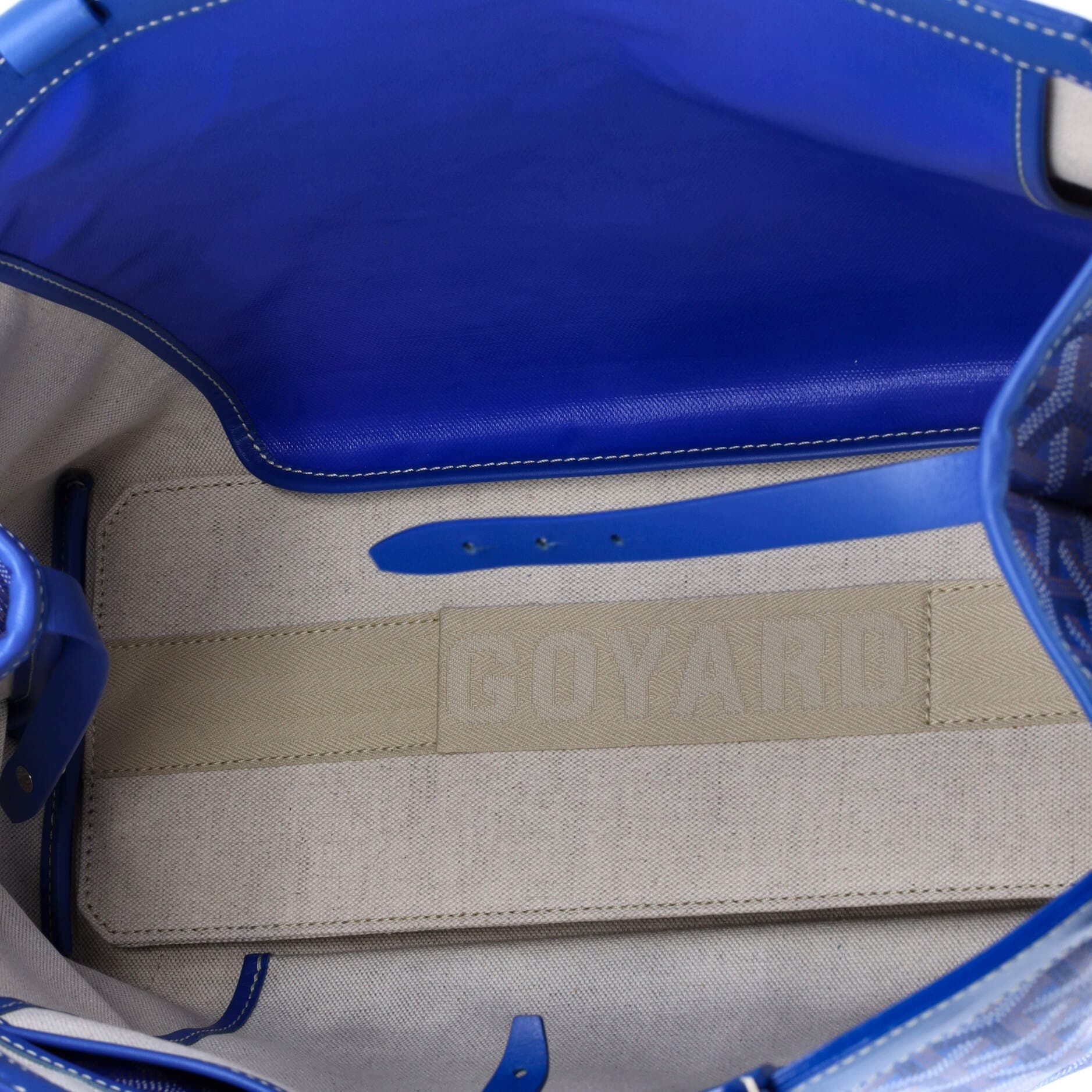 Pre-Owned Goyard Bellechasse Bag Coated Canvas PM, Alternate, color, Blue