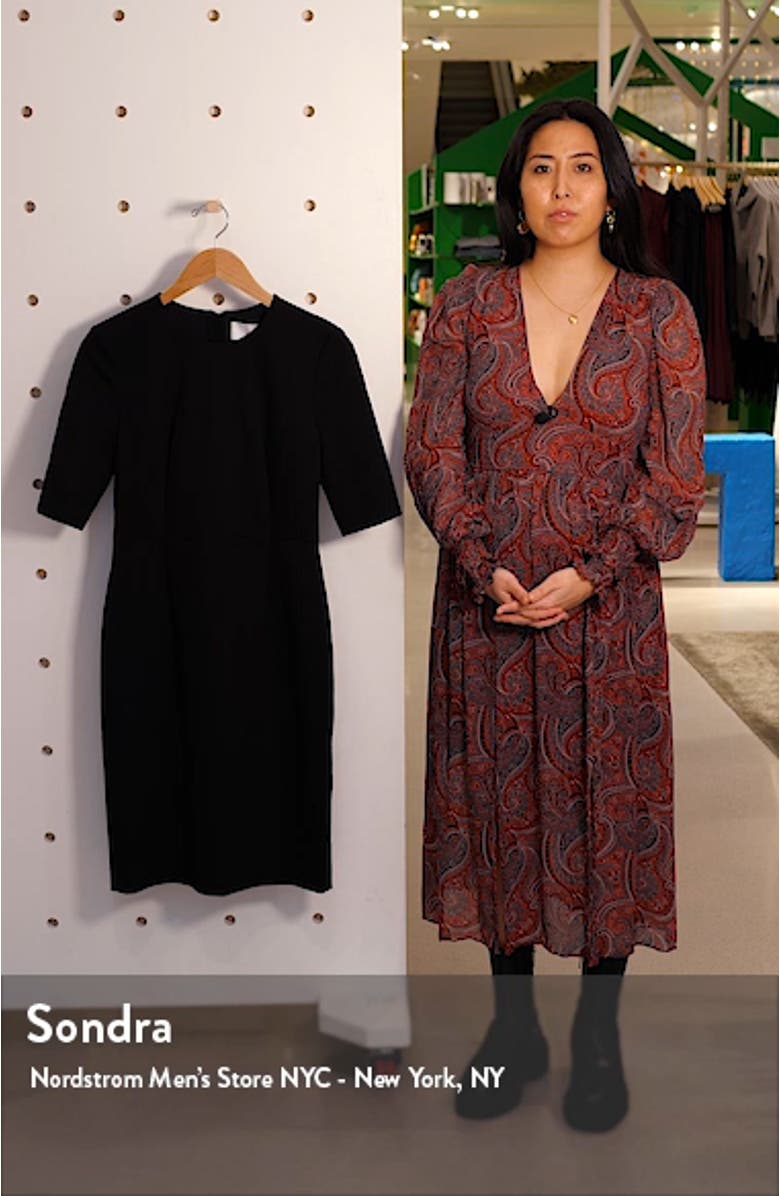 Daxine Textured Sheath Dress, sales video thumbnail