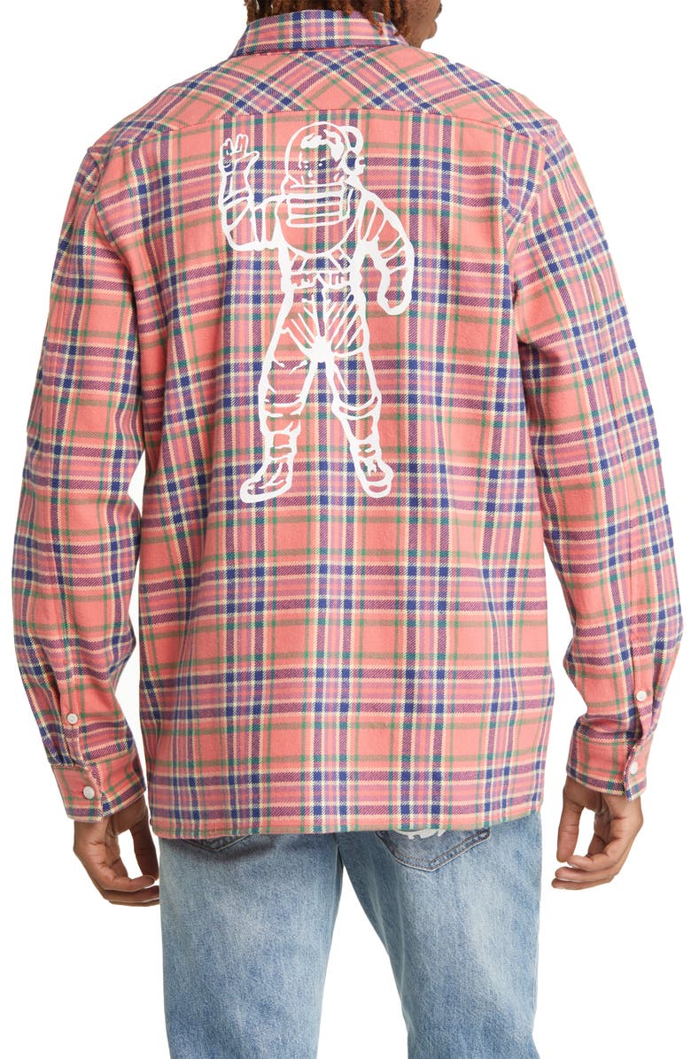 Billionaire Boys Club Prosper Plaid Flannel Button-Up Shirt, Alternate, color,