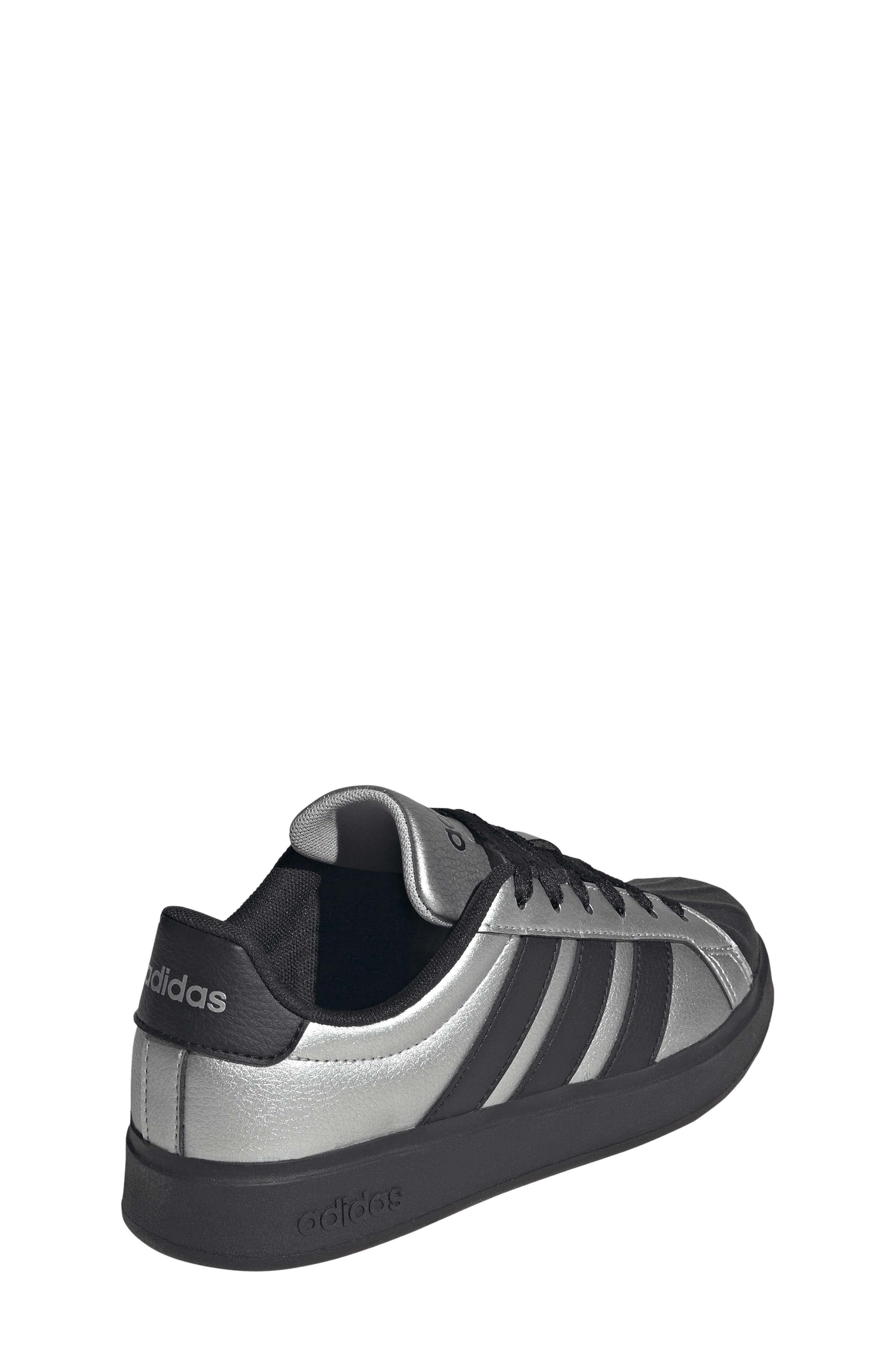 Kids' Street Talk Sneaker, Alternate, color, SILVER METALLIC/ CORE BLACK