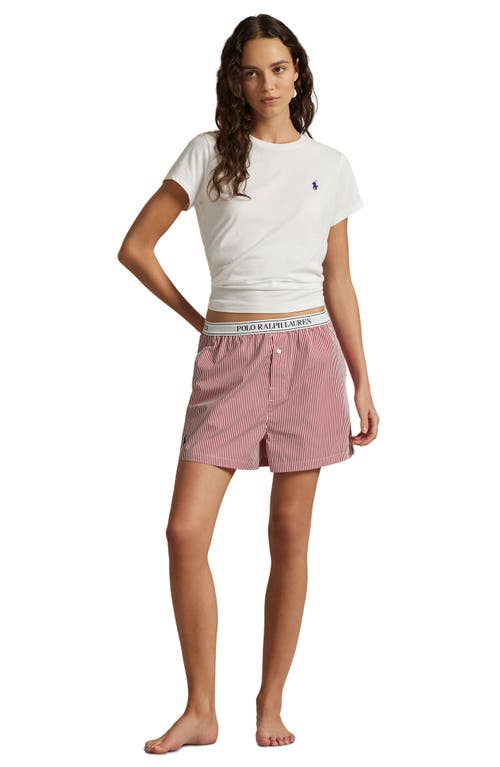 Polo Ralph Lauren Boxer Pajama Shorts In Pink