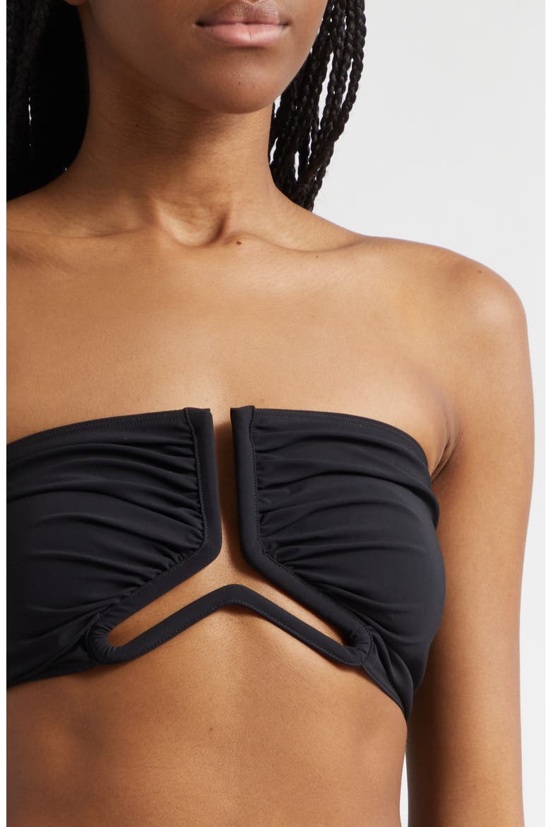 Bandeau Bikini Top, Alternate, color, BLACK