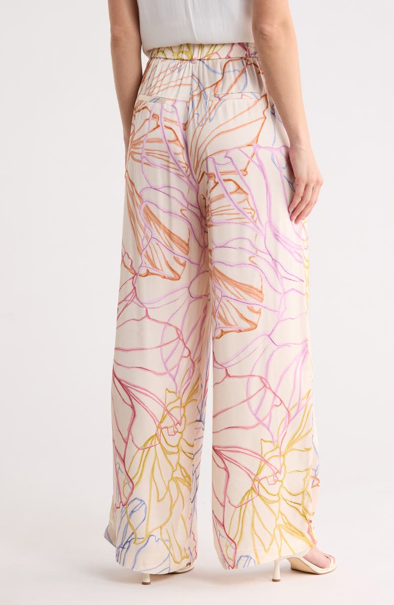 FRNCH Philo Woven Wide Leg Pants, Alternate, color, Pastel Skecth