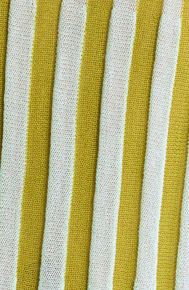 Solid & Striped The Kaylee Rib Cover-Up Dress, Alternate, color, Sky / Chartreuse Stripe