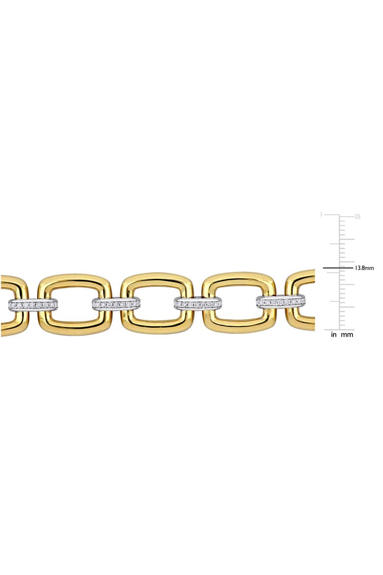 4/5 CTW Diamond Square Link Bracelet 14k Gold, Alternate, color, 14k Gold