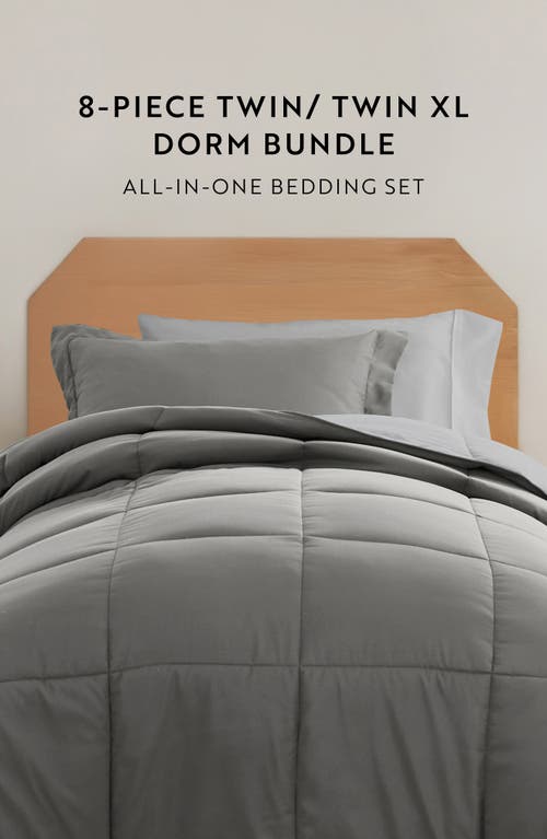 Homespun Ultimate College Essentials Bedding Bundle. In Gray/light Gray