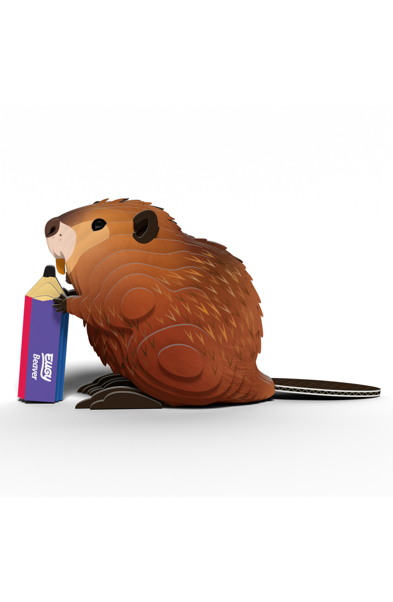 Eugy Puzzles Beaver 3D Puzzle, Alternate, color, 