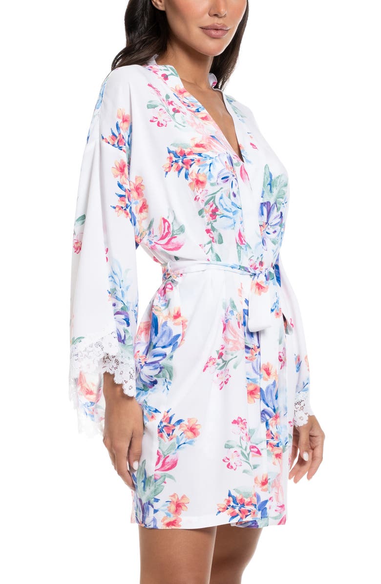 In Bloom by Jonquil Carter Lace Trim Satin Wrap, Alternate, color, Ivory