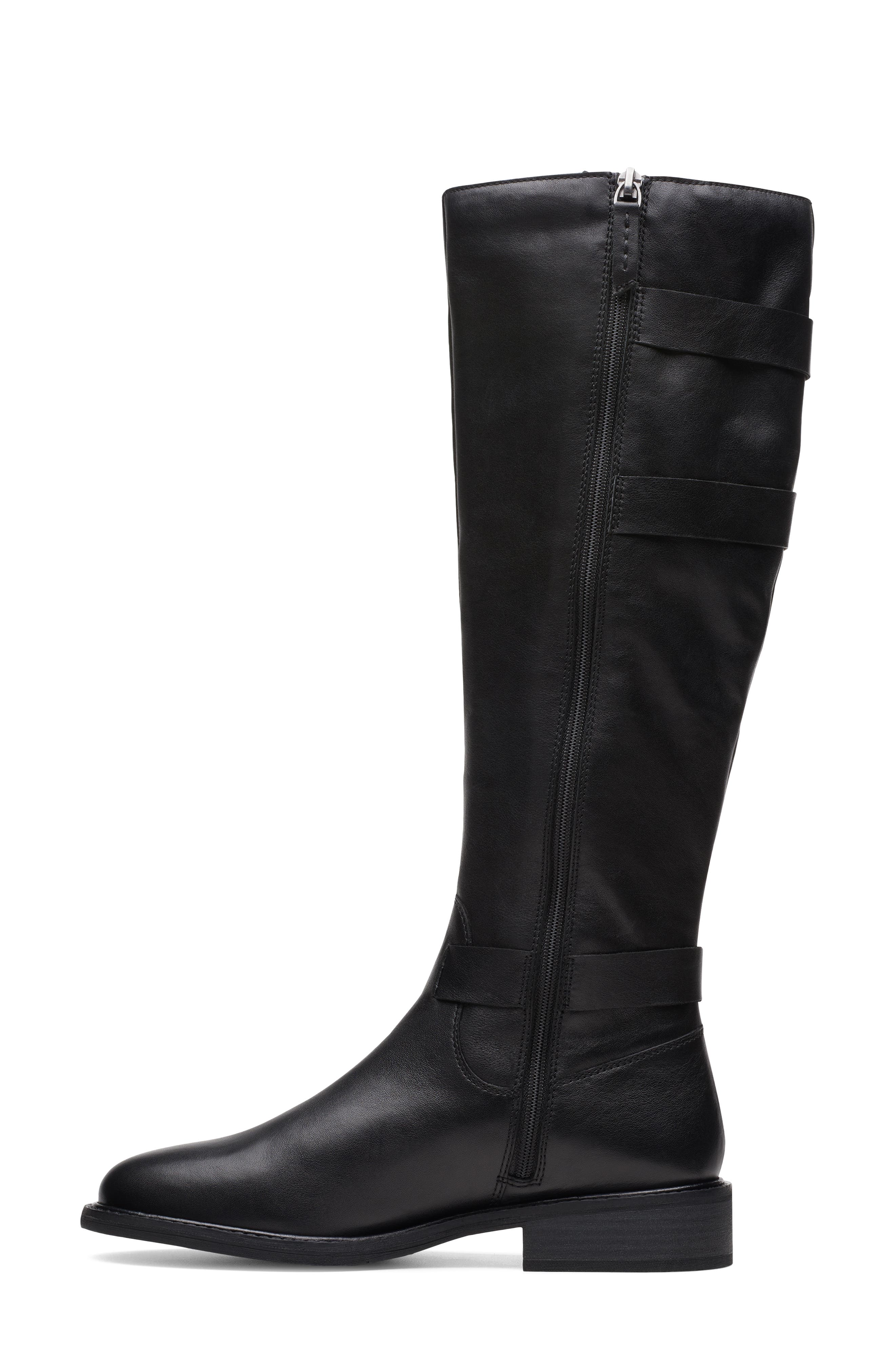 Clarks<sup>®</sup> Cologne Up Knee High Boot, Alternate, color, Black Leather