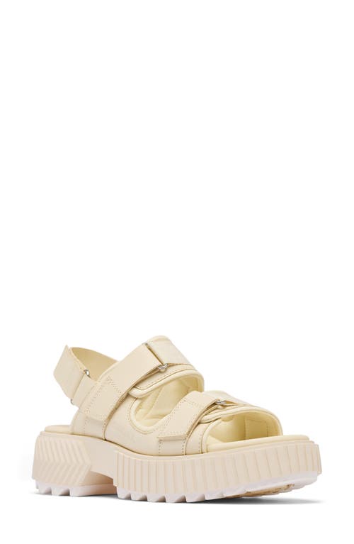 Sorel Ona Ave Multistrap Mid Sandal In Chalk/chalk