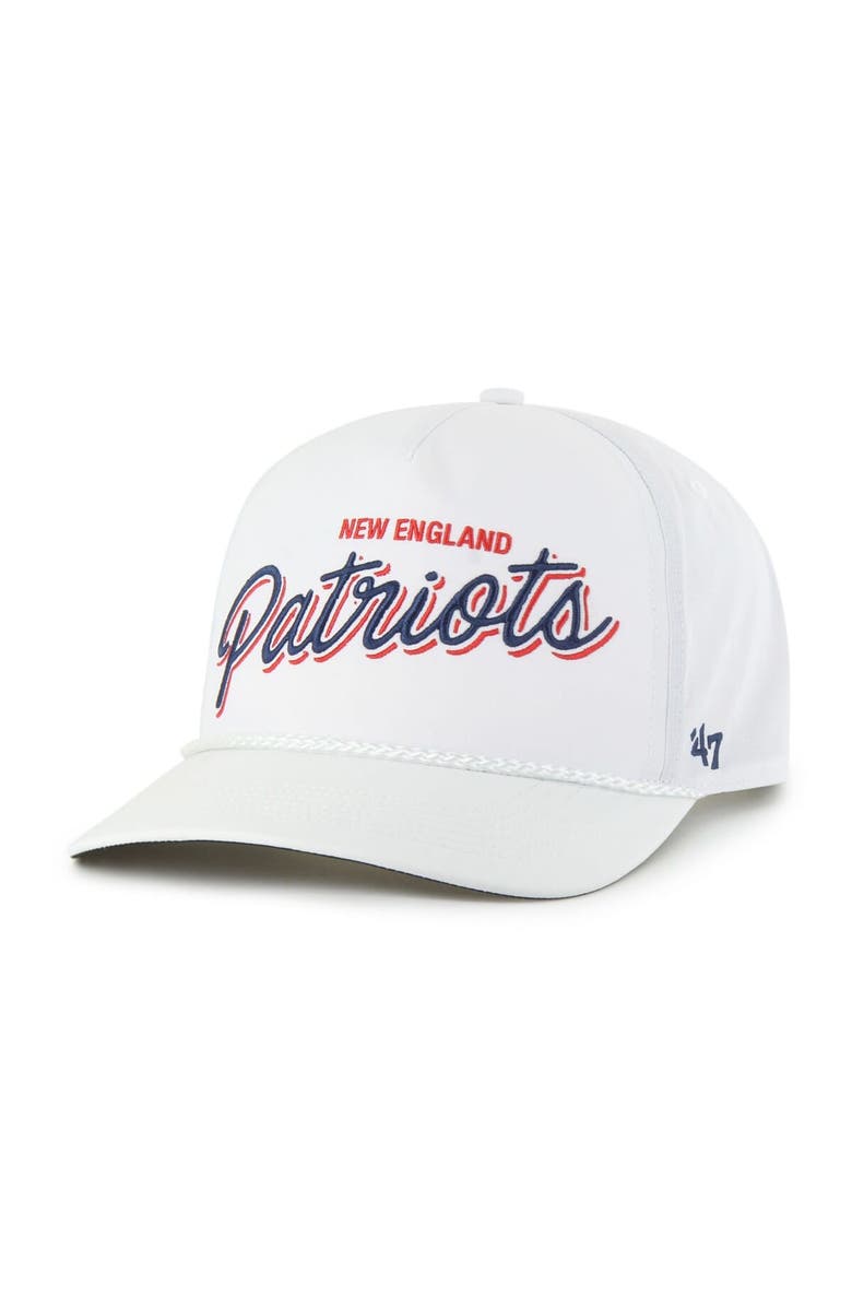 '47 Men's '47 White New England Patriots Brrr Fairway Hitch Adjustable Hat, Main, color, 