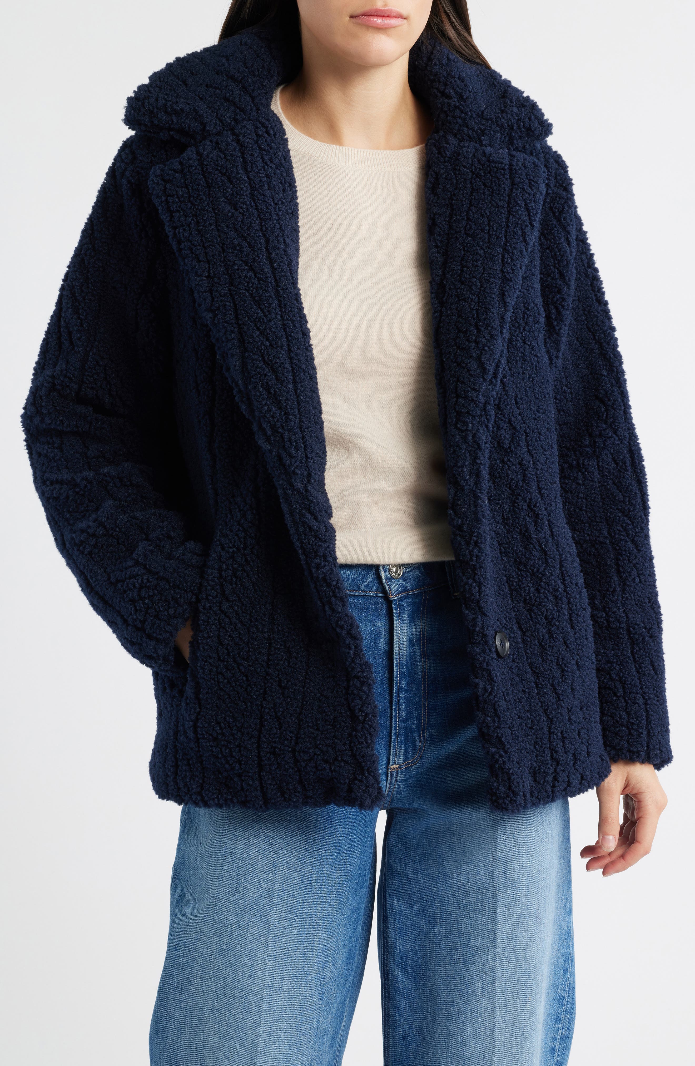 Bernardo Cable High Pile Fleece Jacket