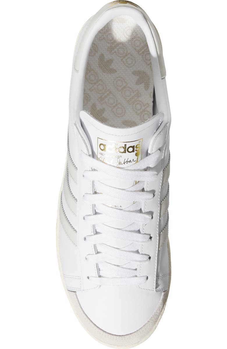 adidas Gender Inclusive Jabbar Low Basketball Sneaker, Alternate, color, White/ Orbit Grey/ Cream White