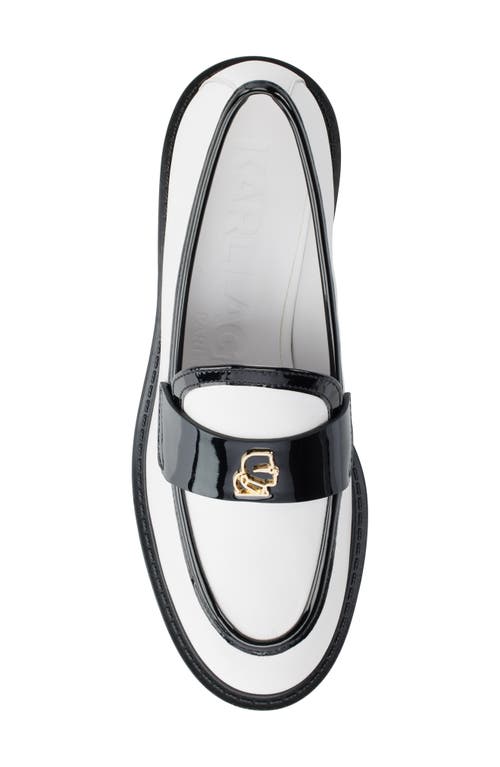 Karl Lagerfeld Rylyn Ii Loafer In Bright White/black