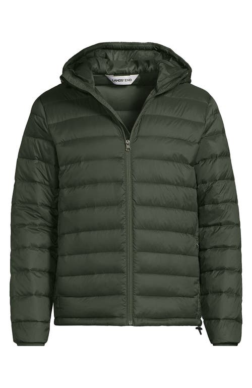 Lands' End Wanderweight Ultralight Packable Hooded Down Jacket In Green