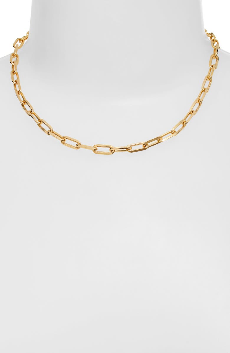 SHYMI Maggie Paper Clip Chain Necklace, Alternate, color, Gold