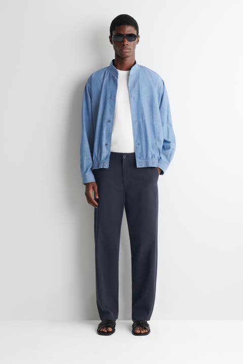 Bomber-style Denim Shirt