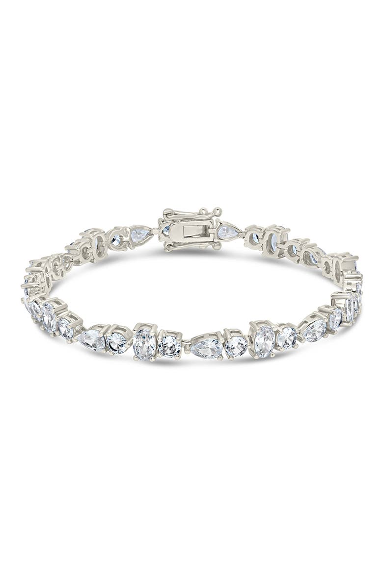 Cubic Zirconia Bracelet, Main, color, SILVER