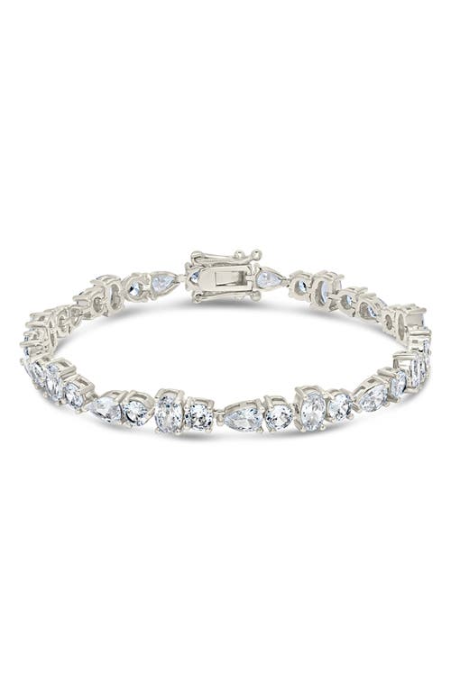 Sterling Forever Wyatt Cubic Zirconia Tennis Bracelet In Neutral