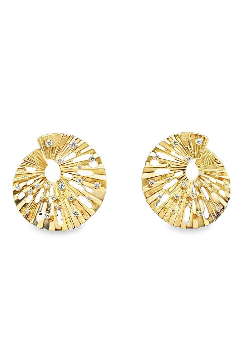 Bahia 18K Gold Diamond Earrings, Main, color, YELLOW GOLD