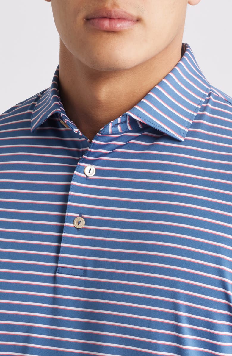 Peter Millar Basden Performance Jersey Polo, Alternate, color, Blue Haze