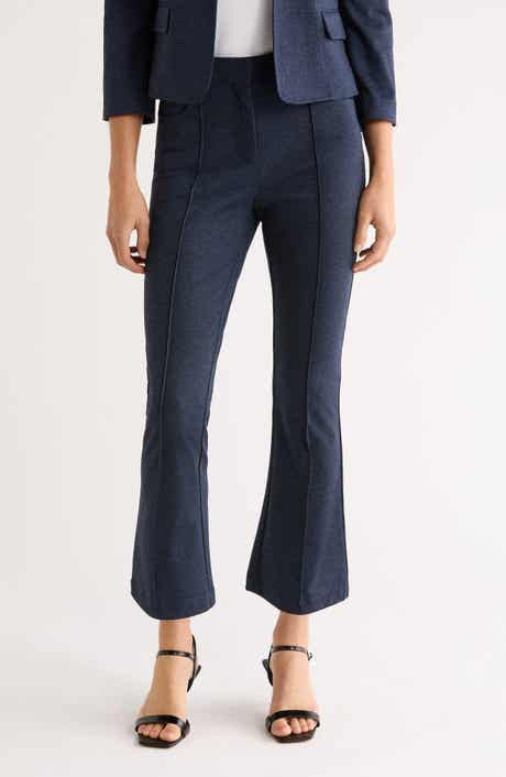 Seamed Crop Flare Pants