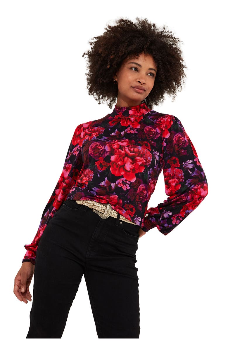 Joe Browns Stretch Knit Mockneck, Main, color, Romantic Floral