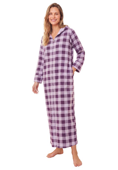 Long Hooded Fleece Sweatshirt Robe