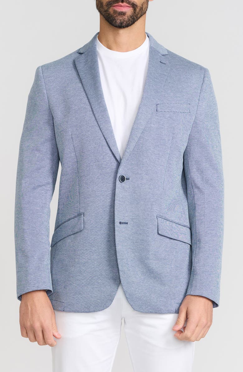 SAVILE ROW CO Textured Neat Knit Sport Coat, Main, color, Blue