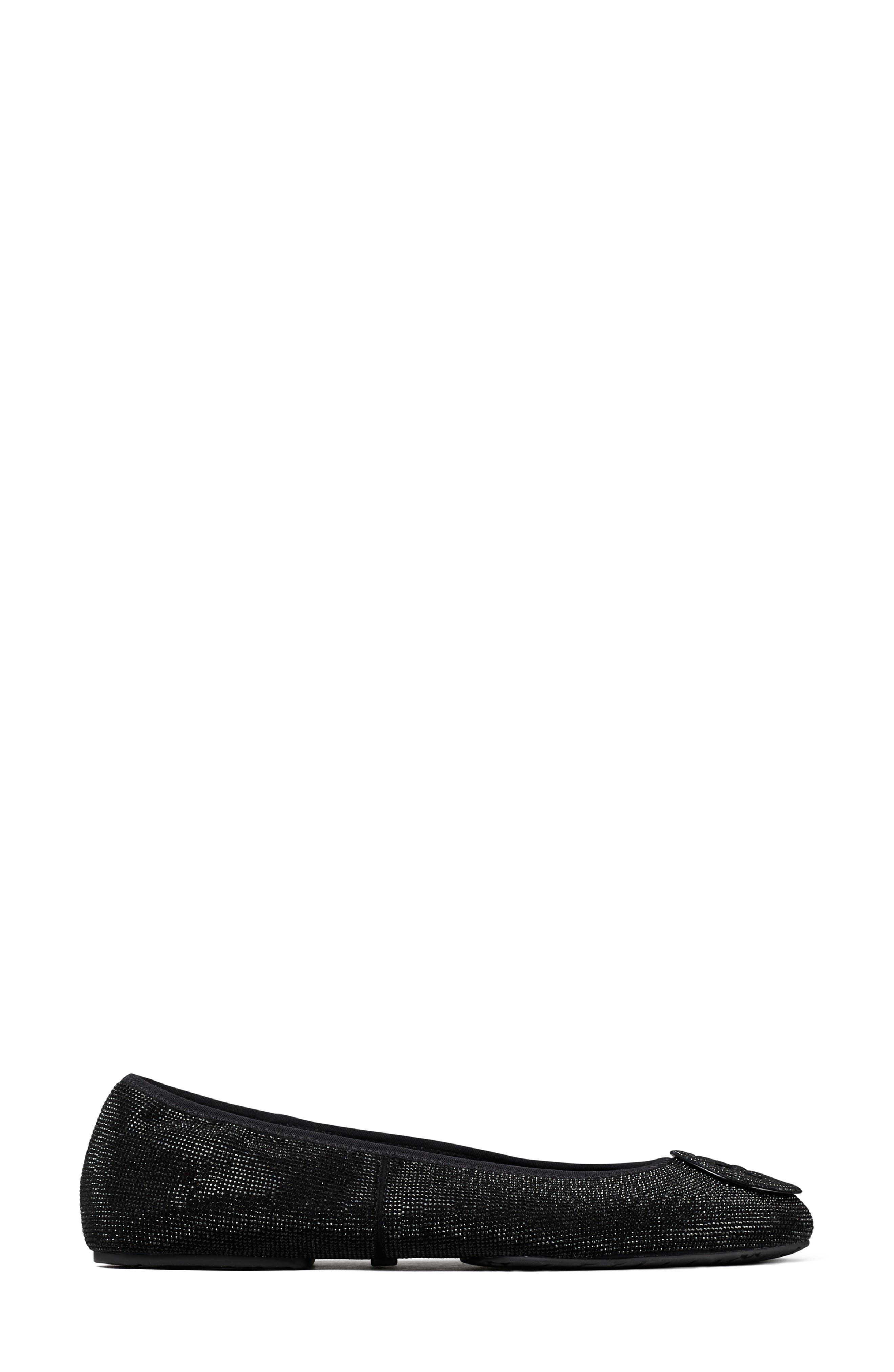 Reva Pavé Travel Ballet Flat, Alternate, color, PERFECT BLACK / PERFECT BLACK