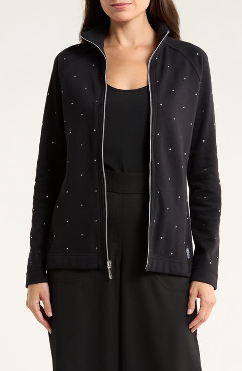 Aruba Rhinestone Zip Cardigan